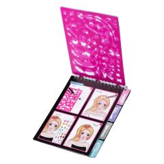 Fun Wood Özel Baskılı Tasarım Defter ( Kalıplı, Çıkartmalı, Boyama, Hobi Defteri) - Saç Ve Makyaj Temalı