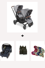 ABC Design Zoom Tin İkiz Bebek Arabası Jixy Black Set